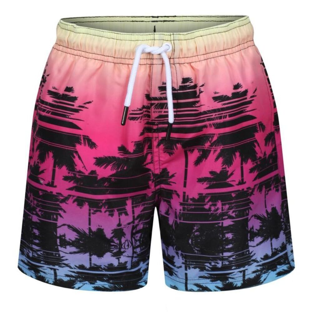 RIPT Essentials Boys Palm Tree Swim Shorts / Pink